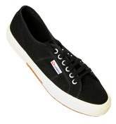 SuperGa Black Canvas Lace Up Shoes