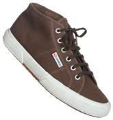 SuperGa Chestnut Canvas Lace Up Midi Boots