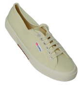 SuperGa Ecru Canvas Lace Up Shoes
