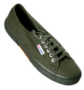 SuperGa Sherwood Forest Green Canvas Lace Up Shoes