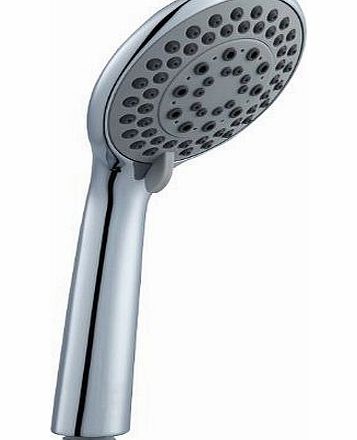 SuperJet White Shower Head -5 Spray Patterns - Suitable for Gravity, Electric, Combi or Power Showers - Rub clean Jets