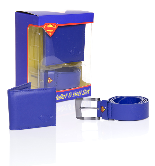 SUPERMAN Belt and Wallet Gift Set