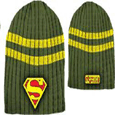 Superman Boxed Olive/Yellow Beanie