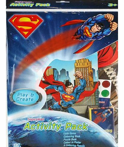 Superman Bumper Activity Pack - Colouring Book, Poster, Puzzle And Games