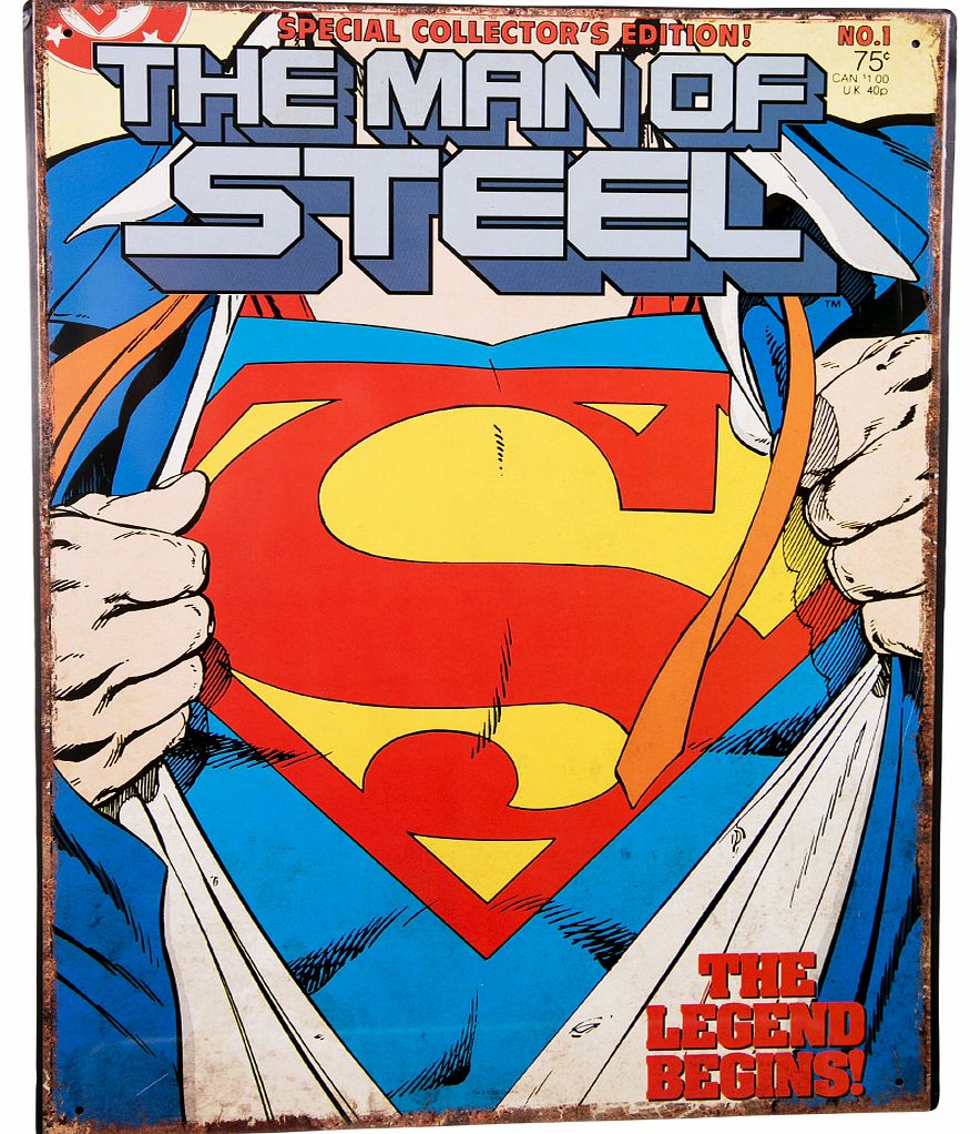 The Man Of Steel Large Steel Sign