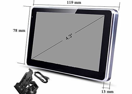 SuperStore_Electronics(TM) 4.3`` Touchscreen Car Sat Nav GPS 4GB with Multimedia Player Europe and UK maps