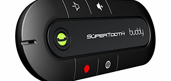 Supertooth  Buddy Handsfree Bluetooth Visor Speakerphone Car Kit for Smartphone Devices - Black