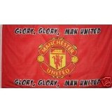 Supplied by Klicnow.com MANCHESTER UNITED F.C. 5FT X 3FT GLORY GLORY FLAG