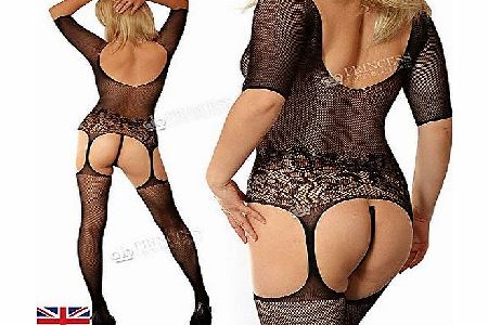 supplied by princess lace boutique S7B- PLUS SIZE12-18 BLACK SEXY BODIES, Crotchless Bodysuit Bodystocking, SEXY LINGERIE FISHNET BODYSTOCKING GIFT FOR HER