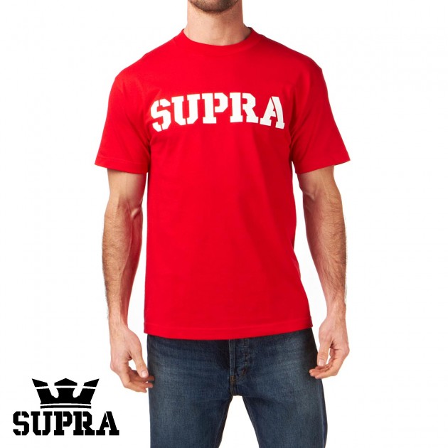 Mens Supra Mark T-Shirt - Red