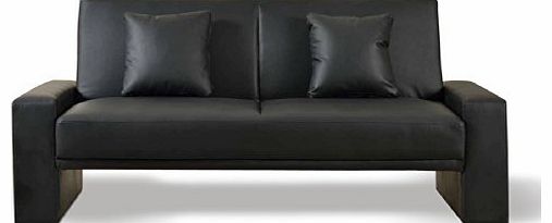 Supra Sofa Bed Black Faux Leather Supra Sofa Bed