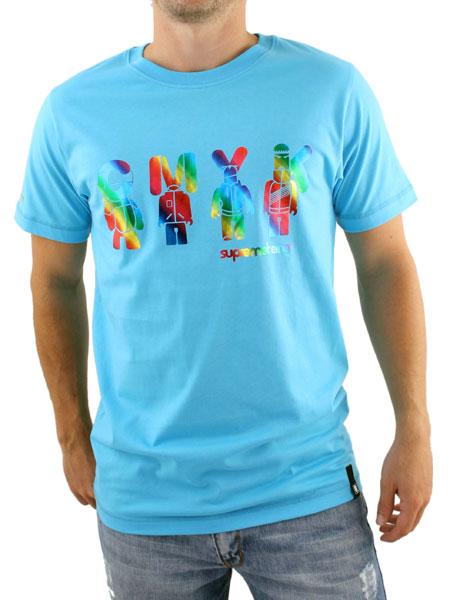 Supreme Being Blue Toydub Rainbow T-Shirt