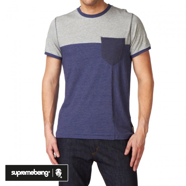 Supremebeing Mens Supremebeing Ignis T-Shirt - Navy