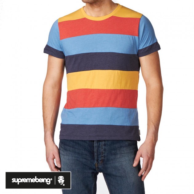 Supremebeing Mens Supremebeing Row T-Shirt - Navy