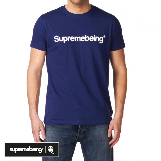 Supremebeing Mens Supremebeing Super Neue T-Shirt - Navy Blue