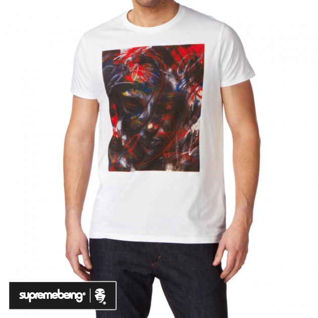 Supremebeing Mens Supremebeing Walker 3 T-Shirt - White