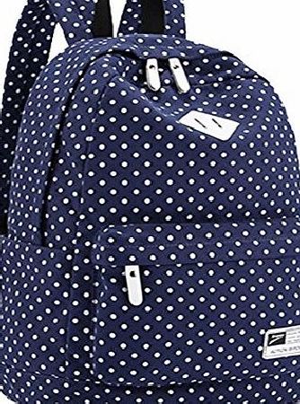 SUPTOON BLUBOON(TM) School Style Leisure Backpacks Vintage Floral Print School Backpacks for Girls for Teens Students Women Ladies Girls (Blue)
