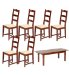 Surat Dining Table and 6 Slat-Back Chair Set