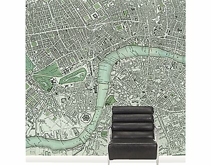 Surface View Chart of London Wall Mural, 240 x