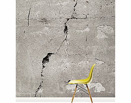 Surface View Cracked Concrete Wall Mural, 240 x