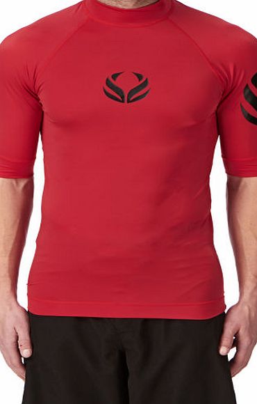Surfdome Mens Surfdome Empire Short Sleeve Rash Vest - Red