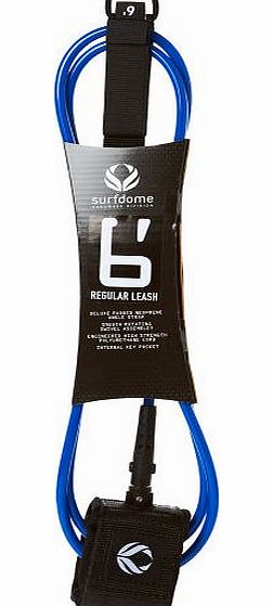 Surfdome Regular Blue Surfboard Leash - 6ft 0
