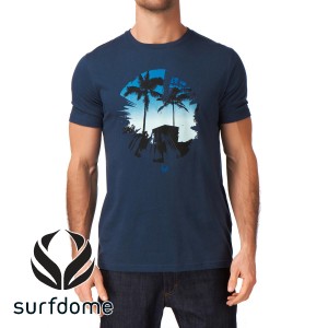 Surfdome T-Shirts - Surfdome Blue Palms T-Shirt