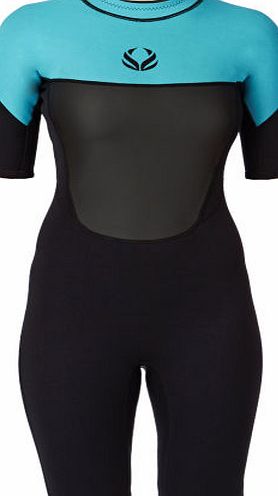 Surfdome Womens 2mm Fl Shorty Wetsuit - Black/