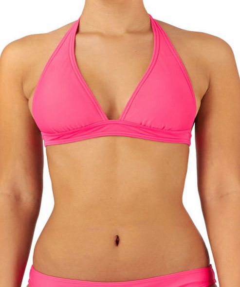 Surfdome Womens Surfdome Hana Halter Bikini Top - Pink