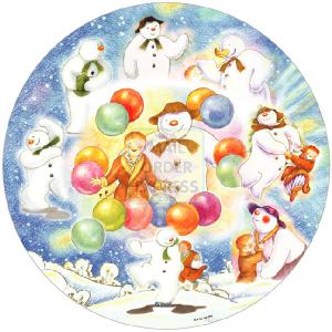 Snowman Circular Jigsaw 500 Piece Jigsaw Puzzle