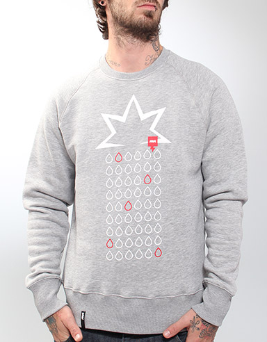 Hardrain Crew neck sweatshirt - Grey Marl