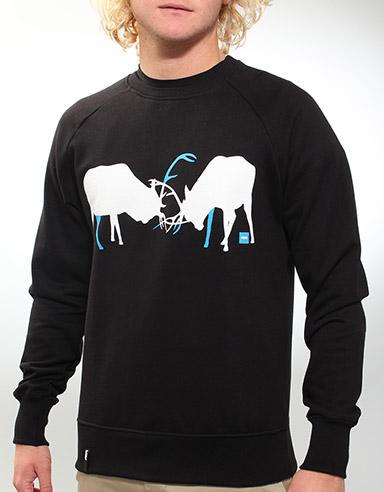 Sutsu Rutting Organic crew neck sweatshirt - Black