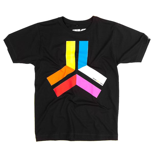 T-Shirt - 3 Ways Multi - Black
