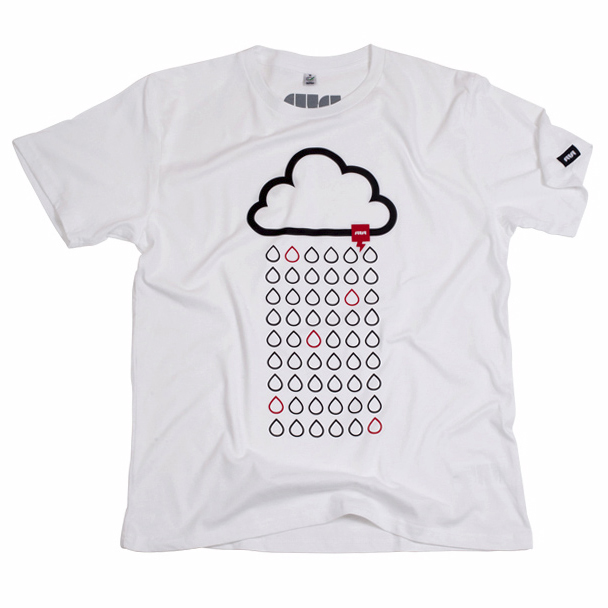 T-Shirt - Rain Cloud - White