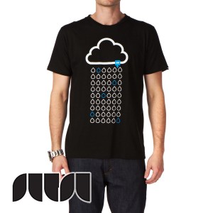 Sutsu T-Shirts - Sutsu Rain Cloud T-Shirt - Black