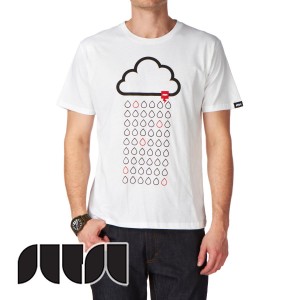 T-Shirts - Sutsu Rain Cloud T-Shirt - White