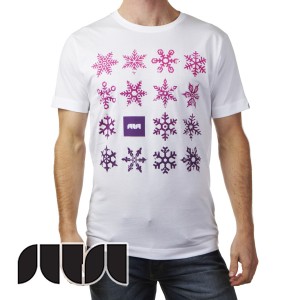 T-Shirts - Sutsu Snowflakes T-Shirt - White