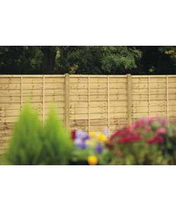 Sutton Fencing - 6 x 6ft - 3 Panels and 4 Posts