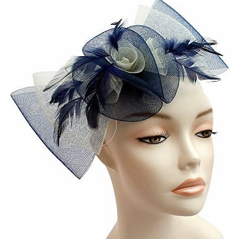 Suzimits Blue Bow Fascinator