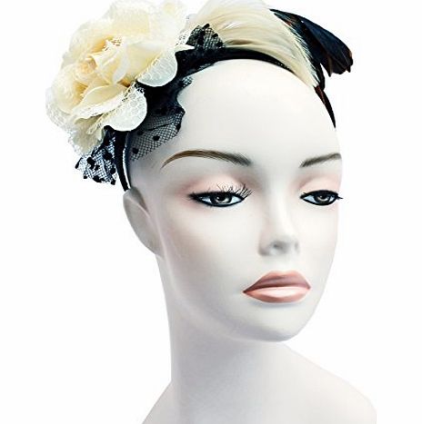 Suzimits Isobel Cream Rose Fascinator