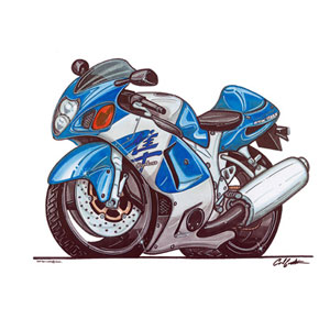 suzuki Hayabusa - Blue T-shirt
