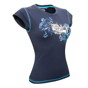 Suzuki Rizla 08 ladies fitted T-shirt - Navy