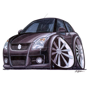 suzuki Swift Sport Black Kids T-shirt