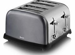 Swan ST16010GRAN 4 Slice Graph Metallic Toaster
