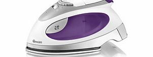 Swan White and lilac travel steam iron