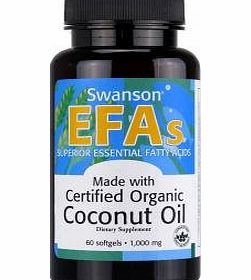 Swanson Certified Organic Coconut Oil (1,000mg, 60 Softgels)