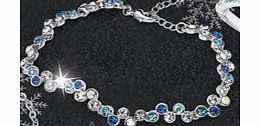 Crystal Blue  White Bracelet