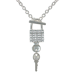 Swarovski Crystal Padlock Necklace