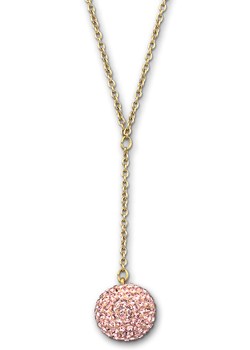 Pink Pop, Gold Plated Crystal Necklace