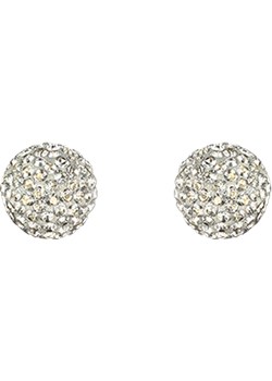 Pop Silver Shade Crystal Stud Earrings
